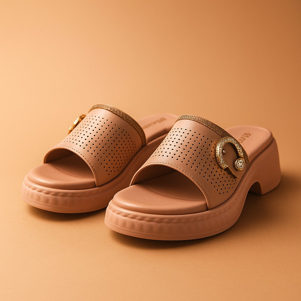 Elegant Comfort Slides – Dual-Tone Perfection
