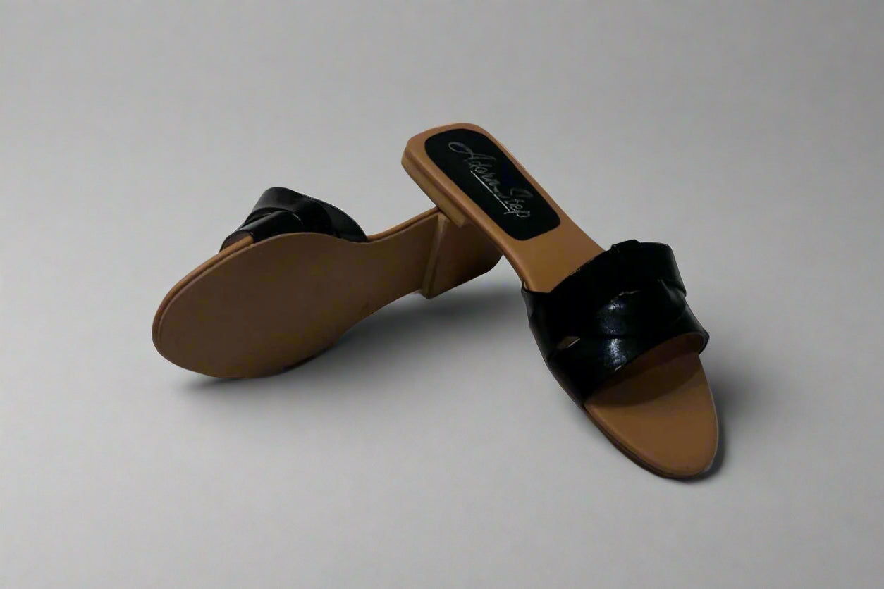 Trendy Double Strap Slip-On Sandals