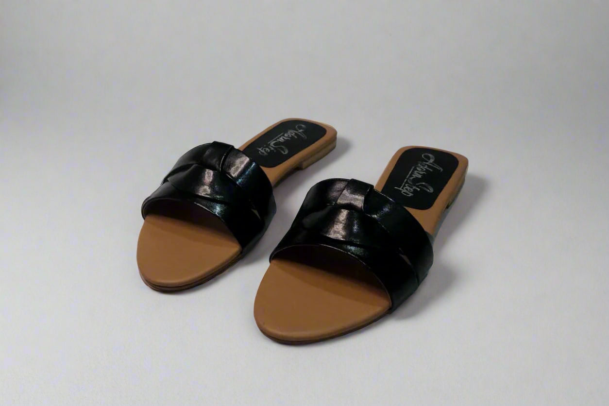Trendy Double Strap Slip-On Sandals