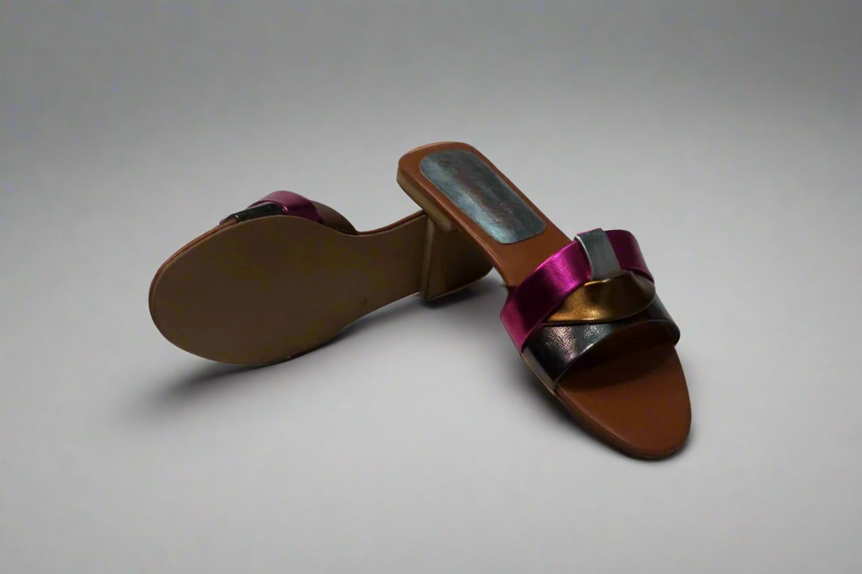 Trendy Double Strap Slip-On Sandals