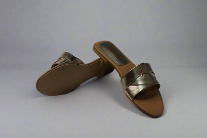 Trendy Double Strap Slip-On Sandals